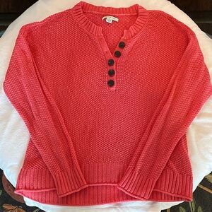 American Eagle Outfitters Coral Buttoned Sweater